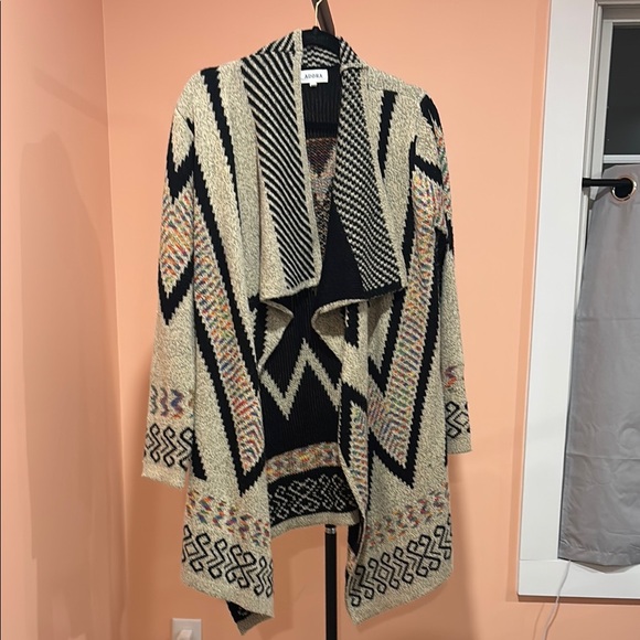 ADORA Multicolor Geometric Knit Cardigan